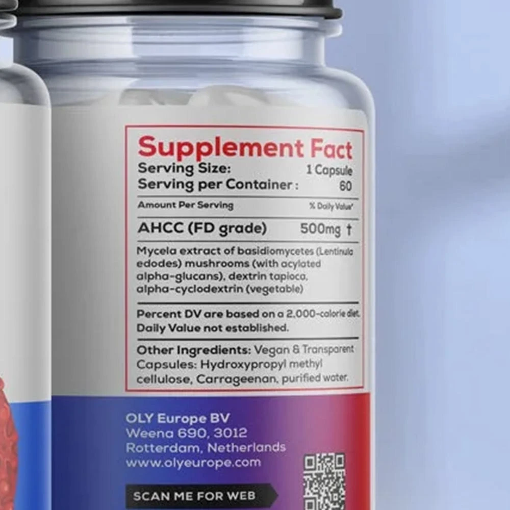 Oly - AHCC - 500 mg (60 Capsules) - Image 2